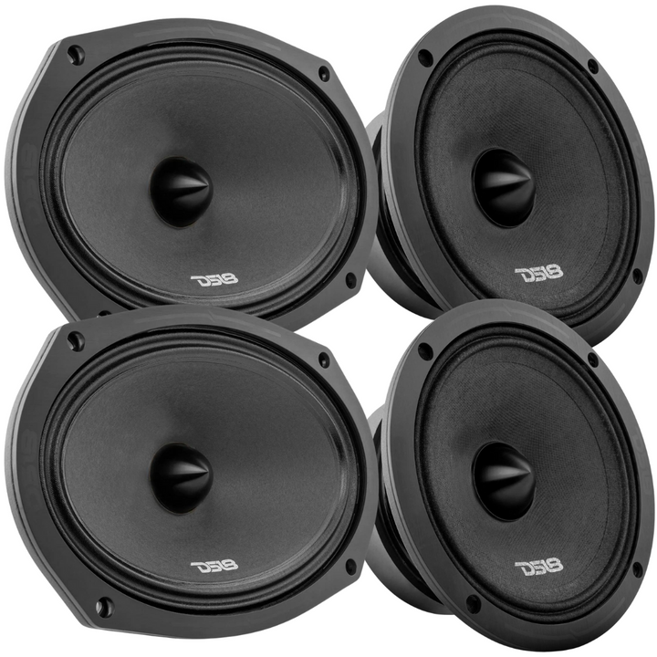 DS18 Combo 2x PRO-ZXI694BM 6x9" + 2x PRO-ZXI6.4BM 6.5" Mid-Range Bullet Loudspeaker Set