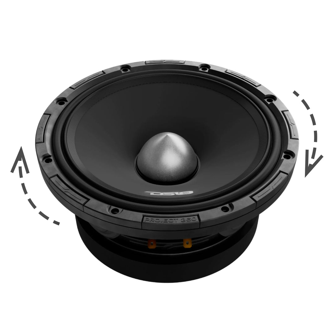 DS18 Combo - 4x PROJECT360 6.5” Mid-Range Bullet Loudspeakers - 300 Watts Rms 4-ohm