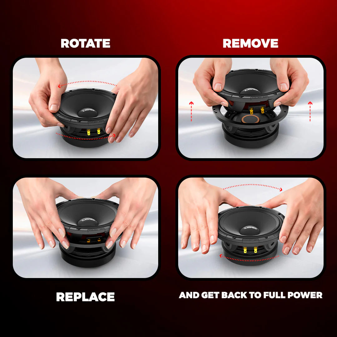 DS18 PROJECT360 6.5” Rotating Recone Replacement Kit - 4-ohm or 8-ohm