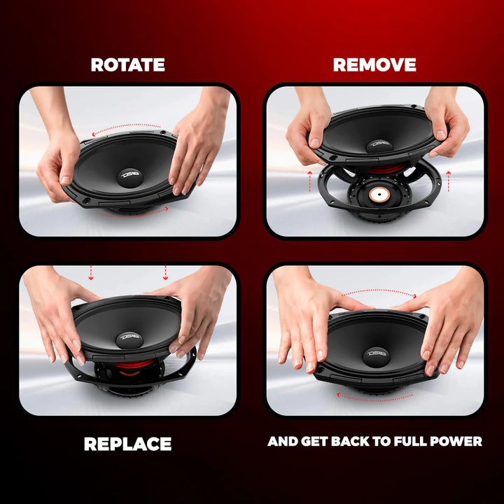 DS18 PROJECT360 6x9” Rotating Recone Replacement Kit - 4-ohm or 8-ohm