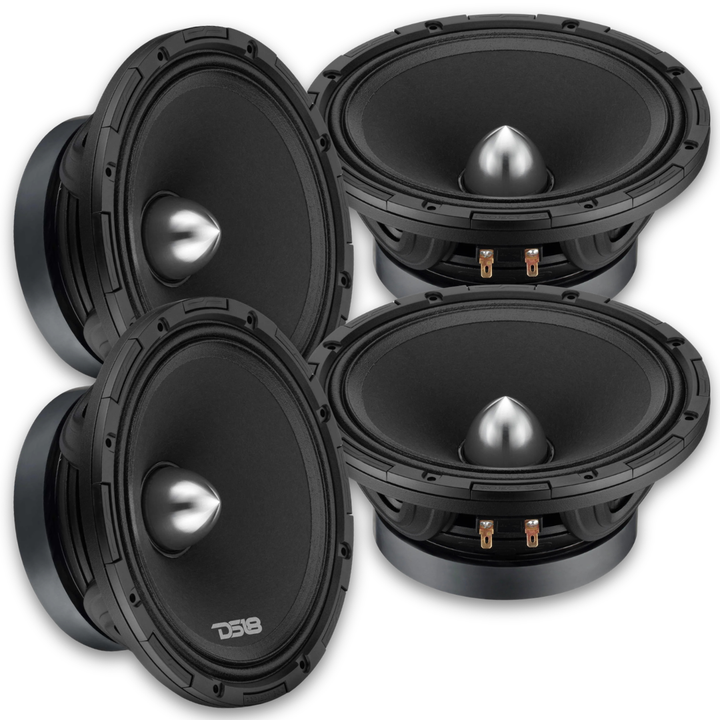 DS18 Combo - 4x PROJECT360 8” Mid-Range Bullet Loudspeakers - 300 Watts Rms 4-ohm or 8-ohm