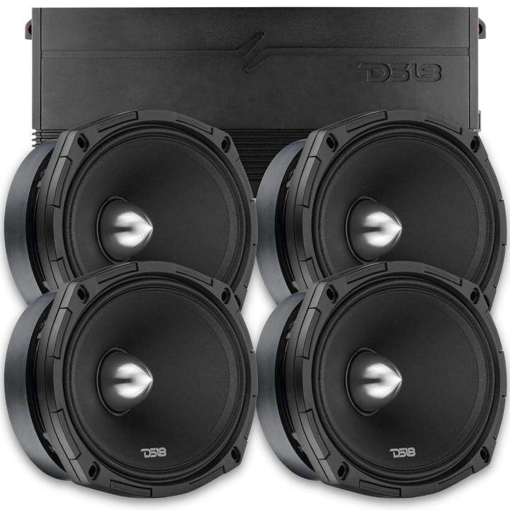 DS18 Combo - 4x PROJECT360 6x9" Mid-Range Bullet Loudspeakers - G3600.4D 4-Channel Amplifier