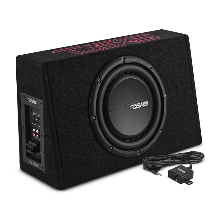 DS18 PU210A Loaded Single 10" Subwoofer Enclosure with Built-in Amplifier - 350 Watts Rms