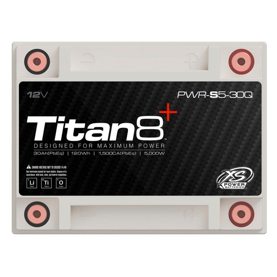 XS Power PWR-S5-30Q 12 Volt Titan8 LTO Lithium Battery BCI Group 30/30L - 5000 Watts Rms | 30Ah