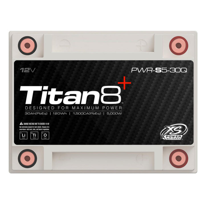 XS Power PWR-S5-4800 12 Volt Titan8 LTO Lithium Battery BCI Group 48 - 5000 Watts Rms | 30Ah