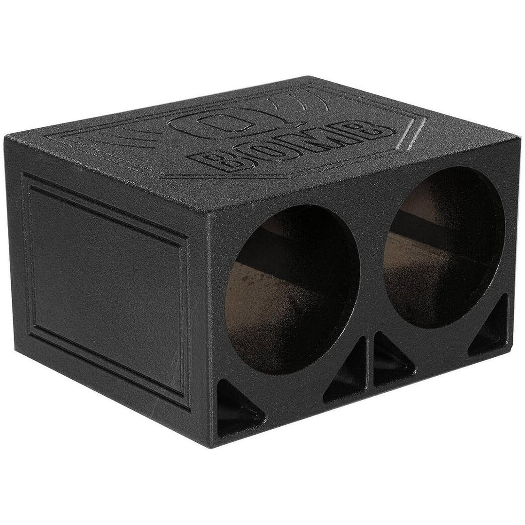 QBOMB Dual 10″ Turbo-Ported Subwoofer Enclosure - 1.2 cu.ft. Per Sub