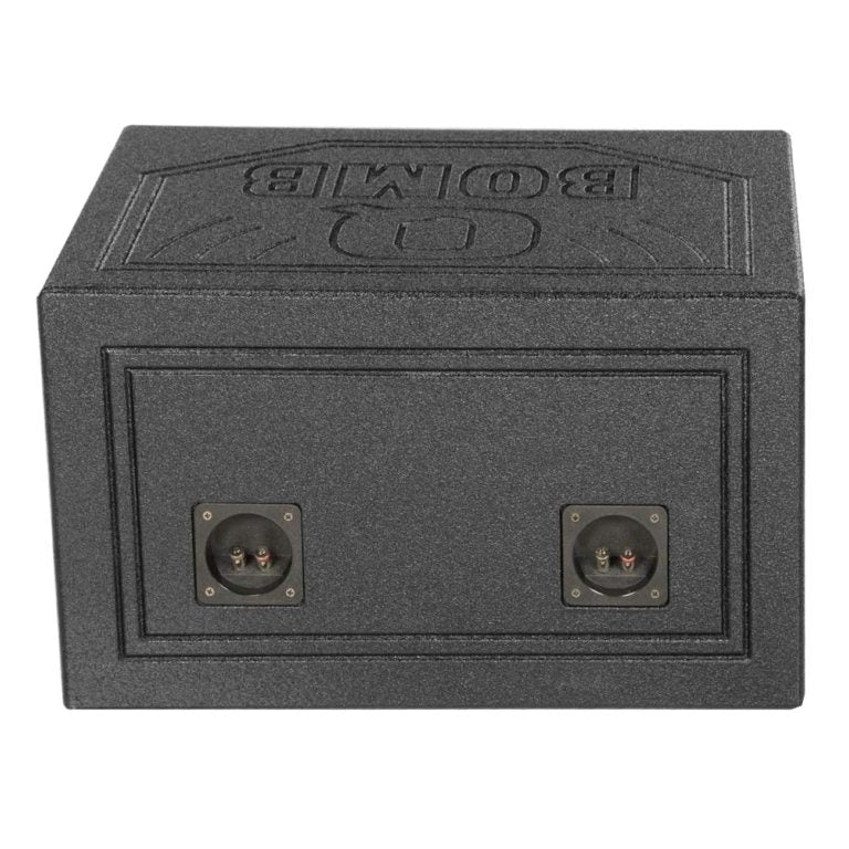QBOMB Dual 10″ Turbo-Ported Subwoofer Enclosure - 1.2 cu.ft. Per Sub