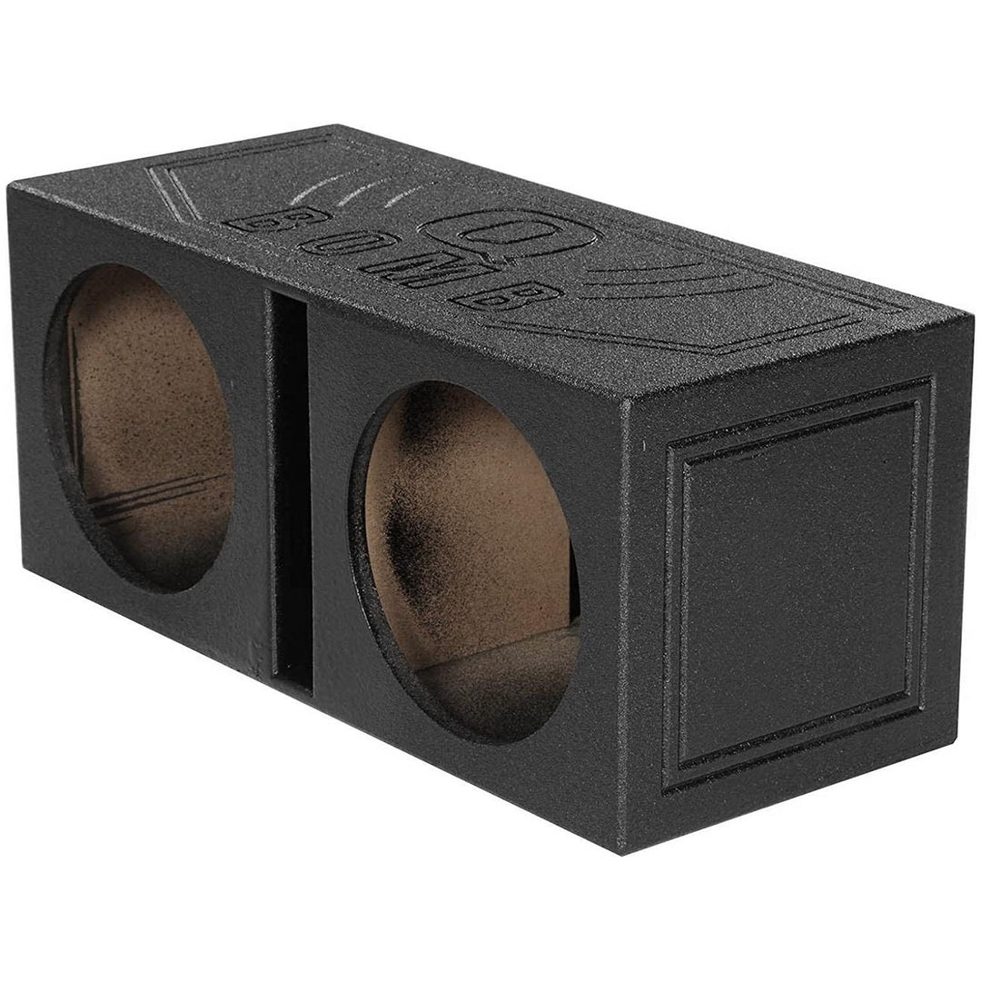 QBOMB Dual 10″ Slot Ported Subwoofer Enclosure - 1.0 cu.ft. Per Sub