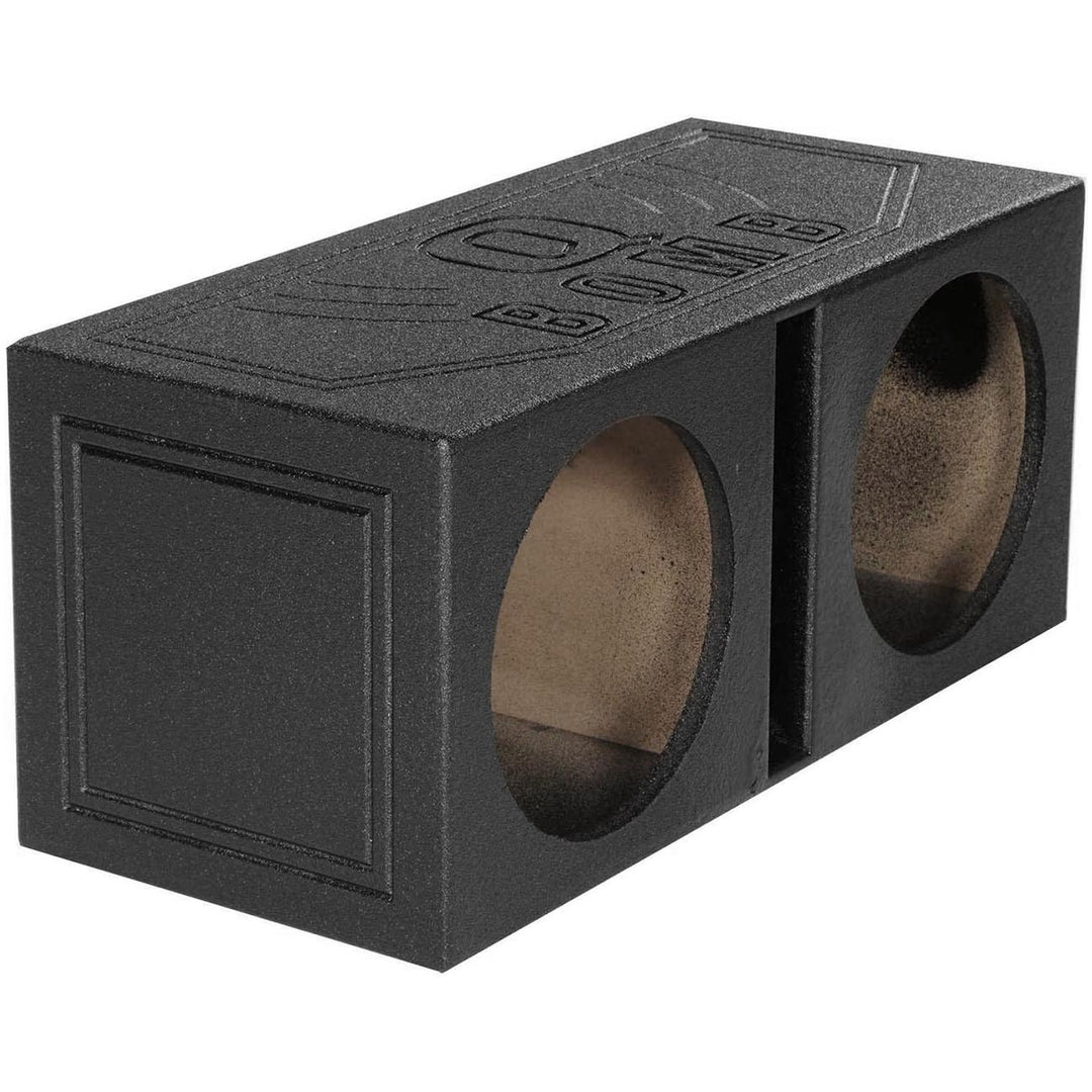 QBOMB Dual 10″ Slot Ported Subwoofer Enclosure - 1.0 cu.ft. Per Sub