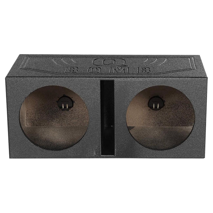 QBOMB Dual 10″ Slot Ported Subwoofer Enclosure - 1.0 cu.ft. Per Sub