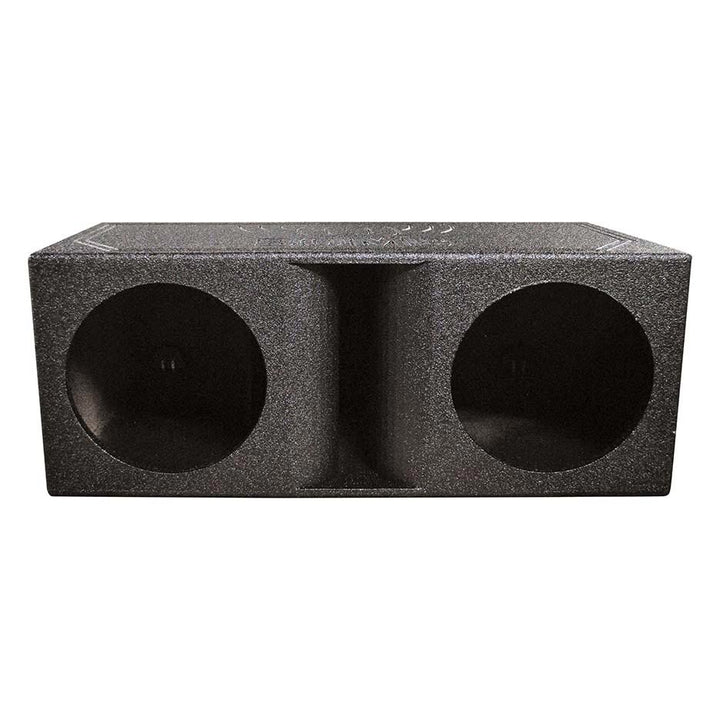 QBOMB Dual 12″ Kerfed Slot Ported Subwoofer Enclosure - 2.0 cu.ft. Per Sub