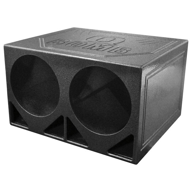 QBOMB Dual 12" Turbo Ported Subwoofer Enclosure - 2.2 cu.ft. Per Sub