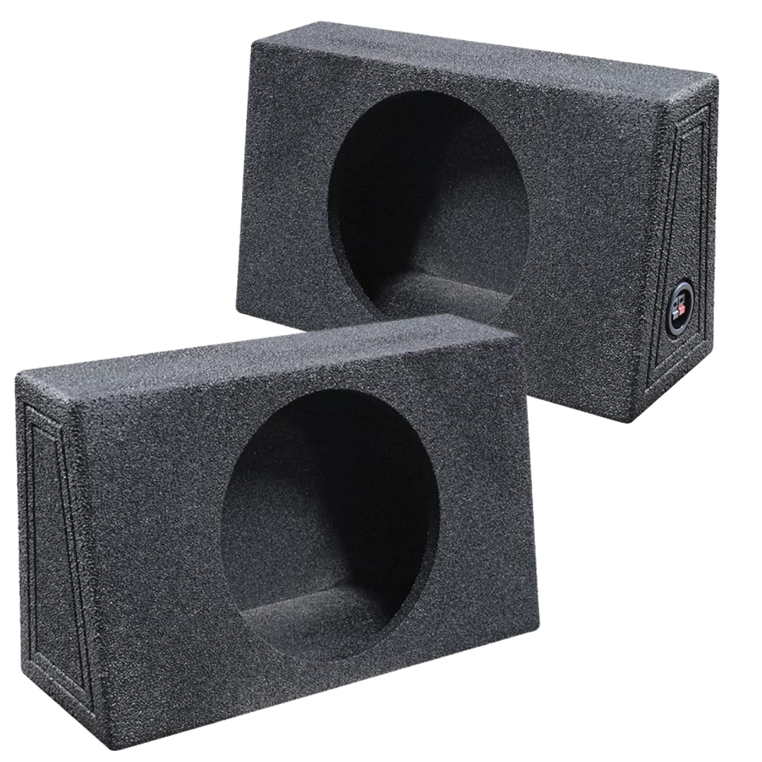 QBOMB Dual 10" Behind Seat Sealed Subwoofer Enclosures - 1.1 cu.ft. Each