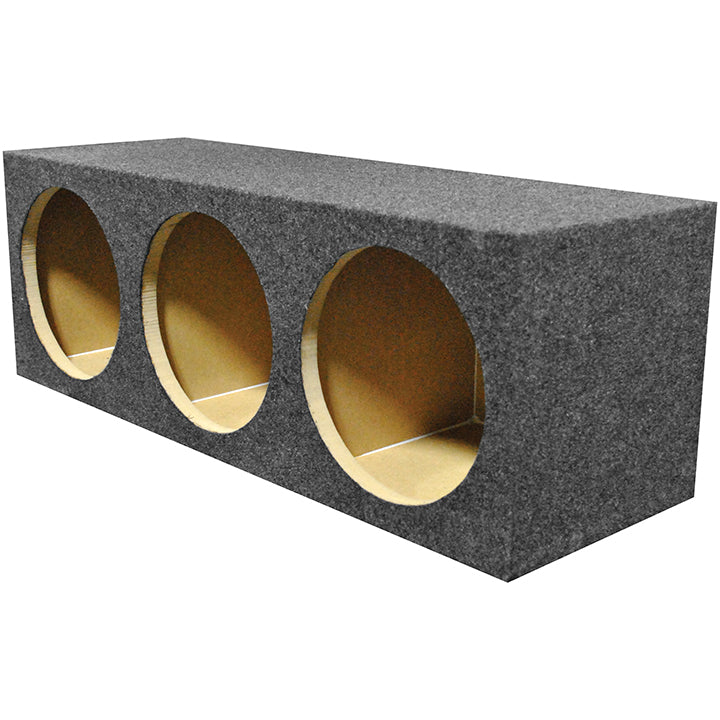 Triple 12" Heavy-Duty Sealed Subwoofer Enclosure - 1.2 cu.ft.Per Sub