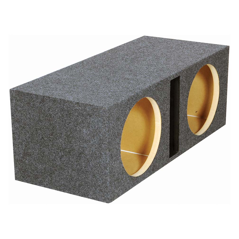 Dual 12" Slot Ported Subwoofer Enclosure - 1.60 cu.ft. Per Sub Tuned to 39Hz