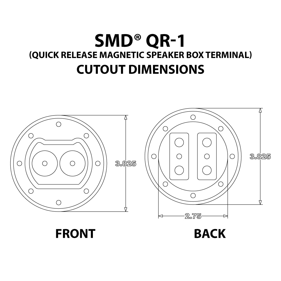 SMD QR Aluminum 1-Channel Quick Release Magnet Speaker Box Terminal