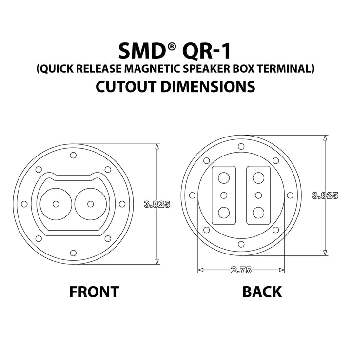 SMD QR Aluminum 1-Channel Quick Release Magnet Speaker Box Terminal