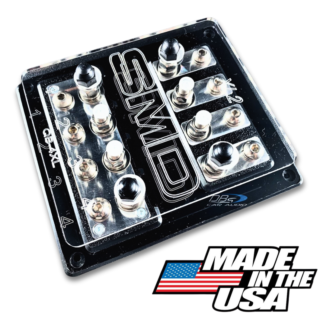 SMD Quad XL2 4 Spot ANL Fuse Block - Stainless and Aluminum