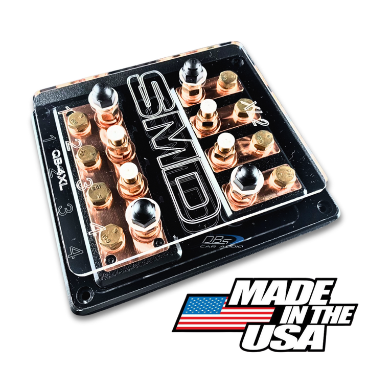 SMD Quad XL2 4 Spot ANL Fuse Block - Copper Hardware