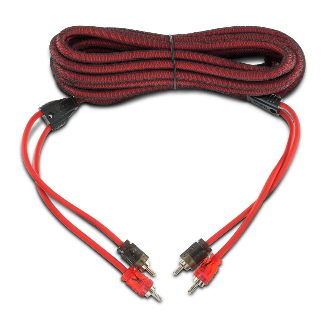 DS18 R16 16 Foot 2-Channel Ultra Flex Rca Cable with Nylon