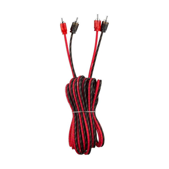 DS18 RCA-20FT Cable de señal de audio Rca de 20 pies - Interconexión trenzada ultraflexible de 2 canales