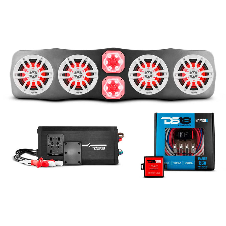 Polaris RZR/RZR PRO - DS18 Soundbar with Amplifier, Installation Kit and LED Controller - Loaded with 4x 6.5" and 2x 4" Super Tweeters