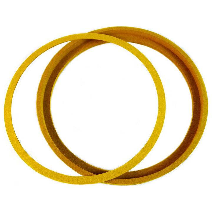 2x 12″ MDF Speaker Rings with Recess with Trim Bezels - 1/2″ Extension