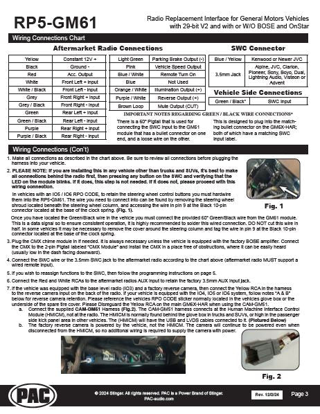 Pac-Audio RP5-GM61 Radio Replacement Interface Module for Select 2014-2019 Chevrolet or GMC Vehicles