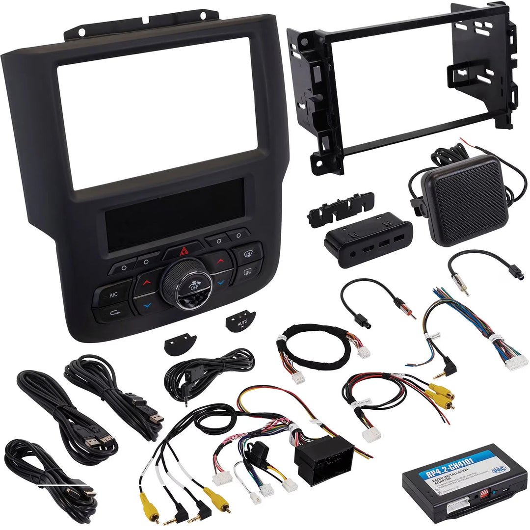 Pac-Audio RPK4-CH4101 Radio Replacement Kit with Climate Controls for Select 2013-2019 Dodge Ram Trucks with 8" Display Screen