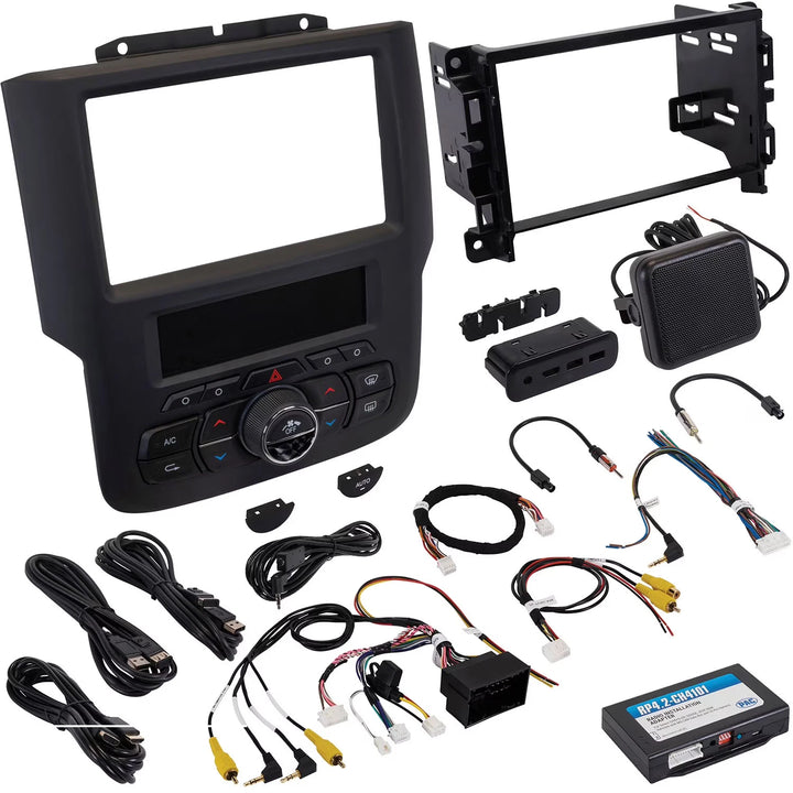 Pac-Audio RPK4-CH4101 Radio Replacement Kit with Climate Controls for Select 2013-2019 Dodge Ram Trucks with 8" Display Screen