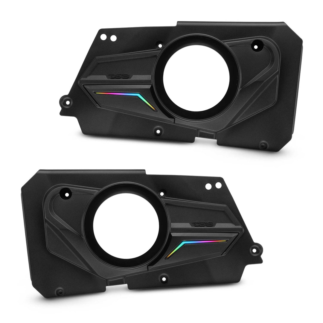 DS18 Rear Door Panels for 6.5” Speakers with LEDs - Fits 2014–2023 Polaris RZR-XP