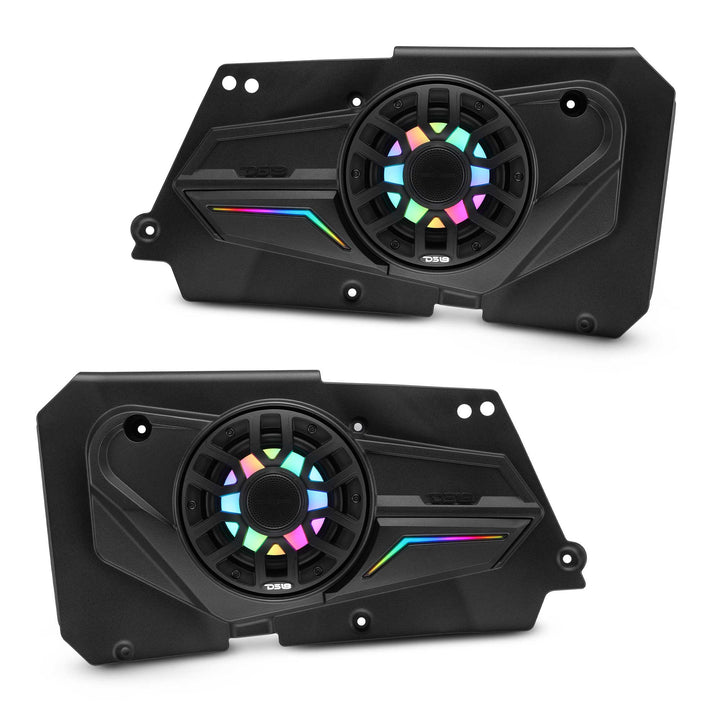 DS18 Rear Door Panels for 6.5” Speakers with LEDs - Fits 2014–2023 Polaris RZR-XP