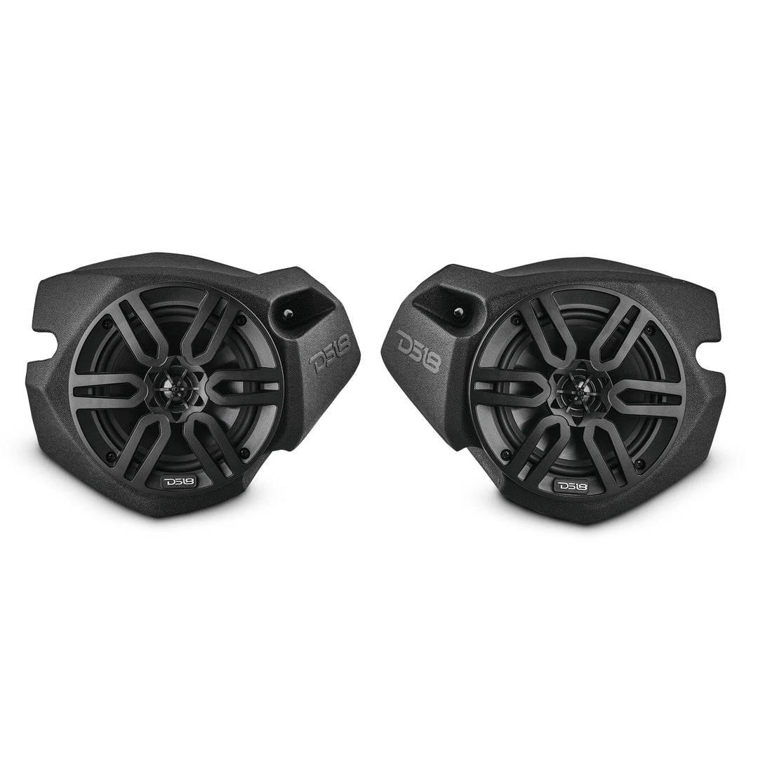 DS18 Front Kick Panel Enclosures for 6.5" Speakers - Fits 2014-2022 Polaris RZR