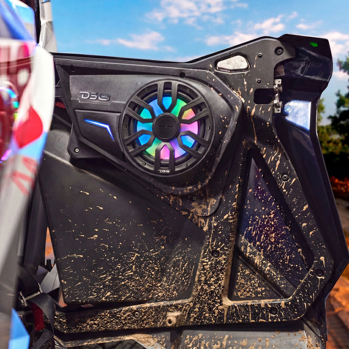 DS18 Back Door Panels for 8” Speakers with LEDs - Fits 2020–2024 Polaris RZR-PRO