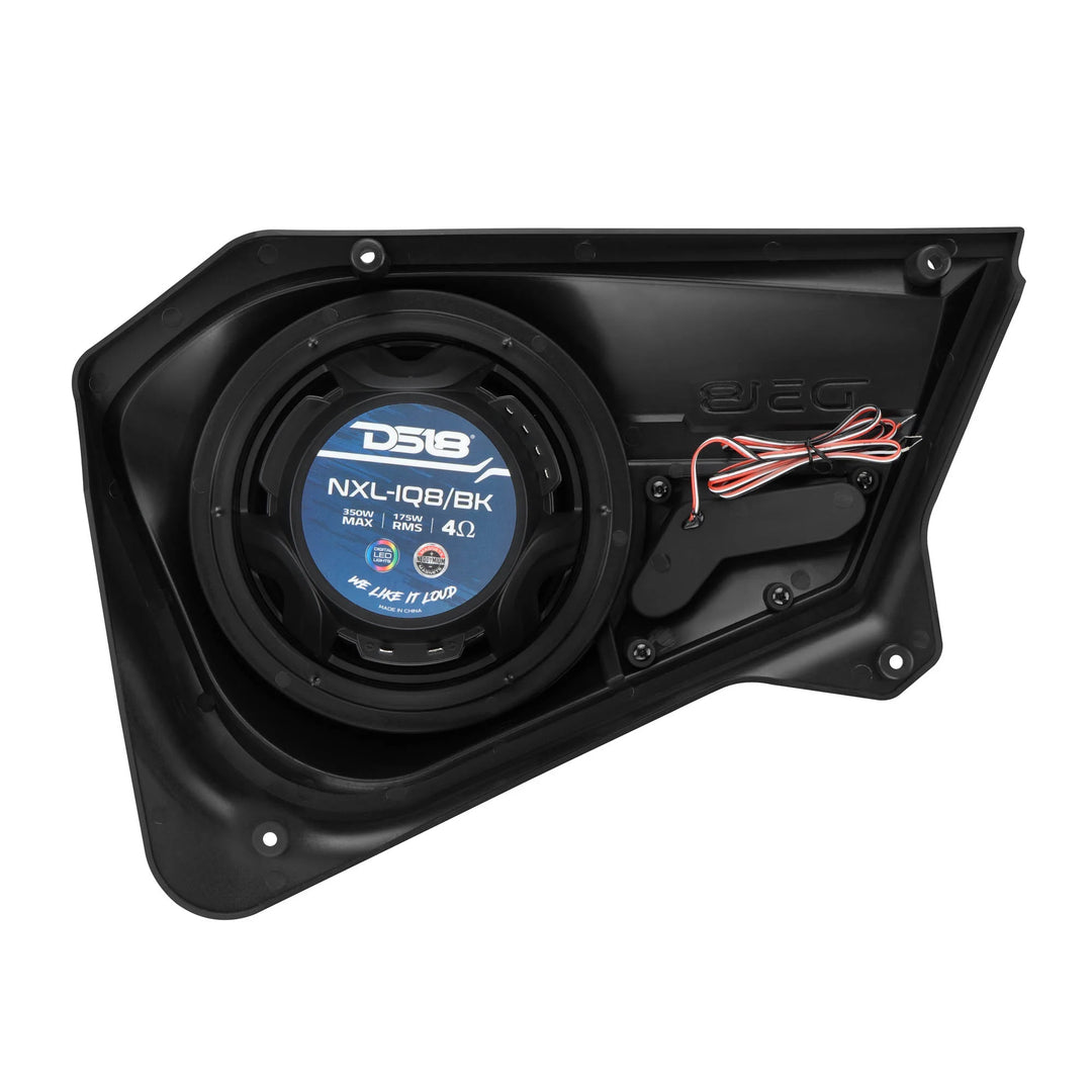 DS18 Back Door Panels for 8” Speakers with LEDs - Fits 2020–2024 Polaris RZR-PRO