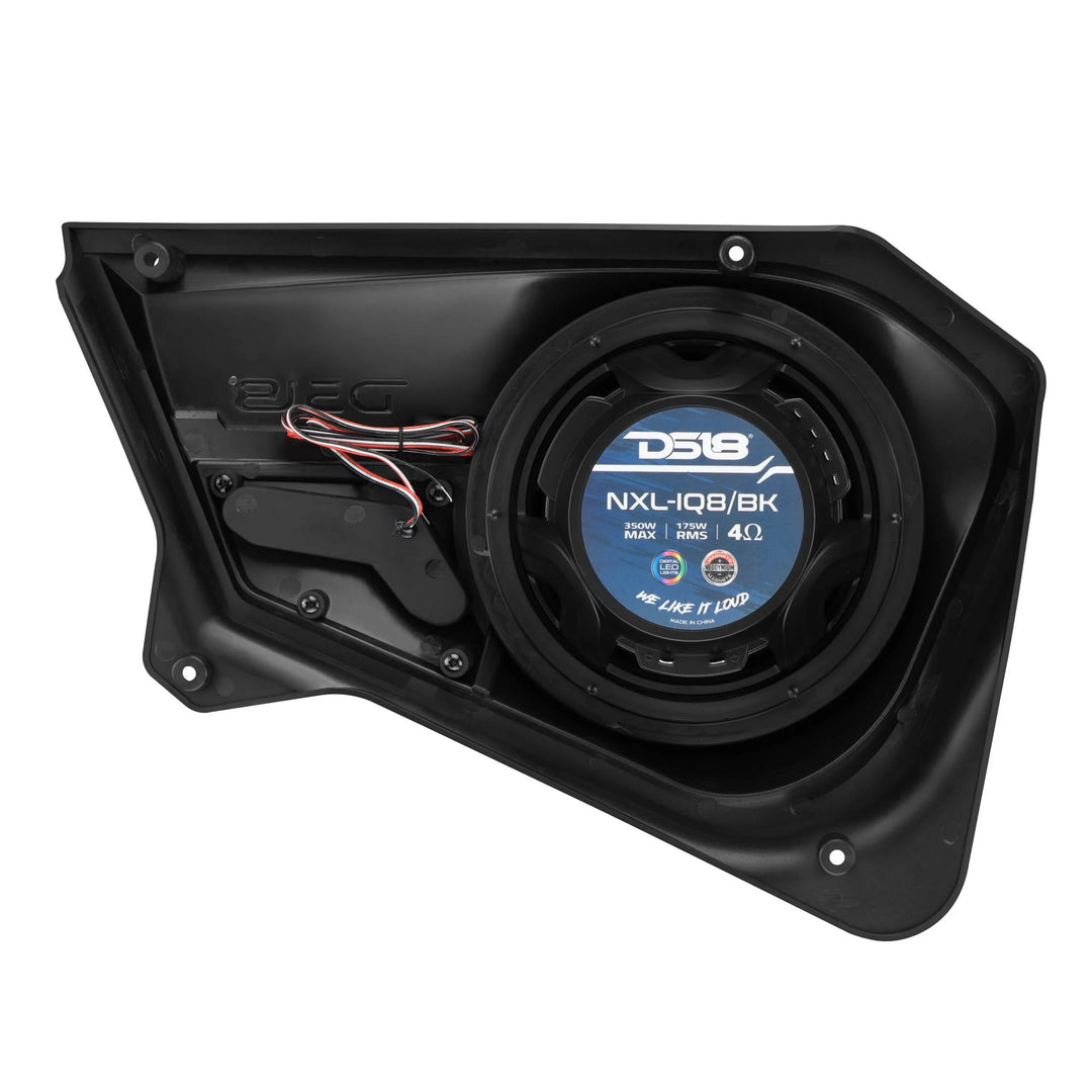 DS18 Back Door Panels for 8” Speakers with LEDs - Fits 2020–2024 Polaris RZR-PRO