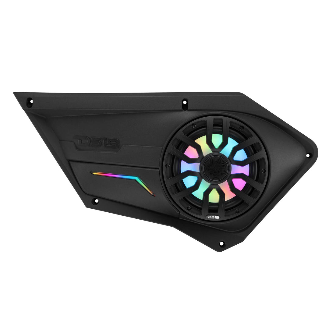 DS18 Front Door Panels for 8” Speakers with LEDs - Fits 2020–2024 Polaris RZR-PRO