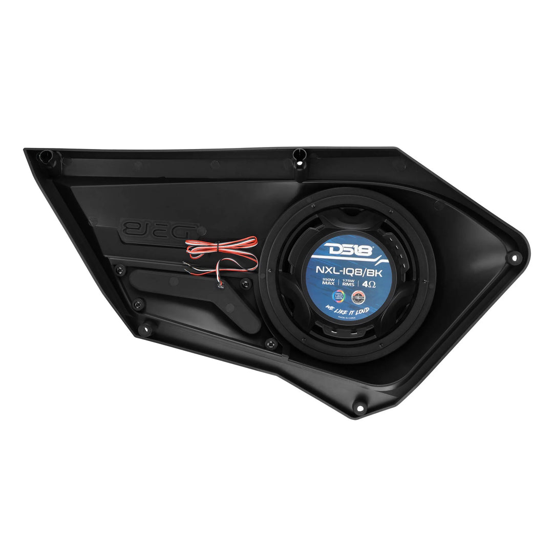 DS18 Front Door Panels for 8” Speakers with LEDs - Fits 2020–2024 Polaris RZR-PRO