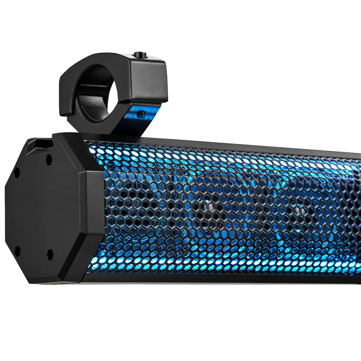 DS18 26" Amplified Marine Sound Bar with Built-in Bluetooth Connectivity and LED Lights - 100 Watts Rms 6 Speaker System