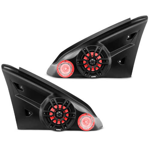 2015-up Polaris Slingshot - DS18 SLG-AR6LD Loaded Arm rest Speaker Enclosures - Includes 2x 6.5" Speakers and 2x 3.8" Tweeters