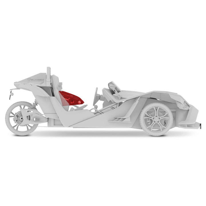 2015-up Polaris Slingshot - DS18 Armrest Pods with Digital LED Lights - Loaded with 2x 6.5" PRO-HY6.4MSL Speakers