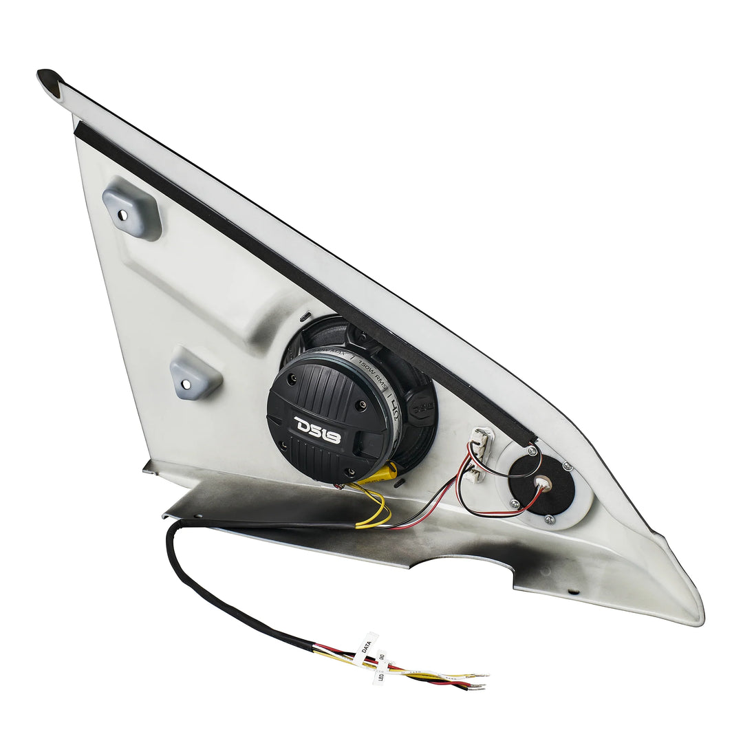 2015-up Polaris Slingshot - DS18 Armrest Pods with Digital LED Lights - Loaded with 2x 6.5" PRO-HY6.4MSL Speakers