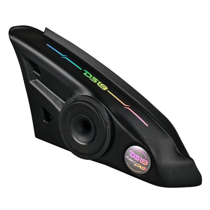 2015-up Polaris Slingshot - DS18 Armrest Pods with Digital LED Lights - Loaded with 2x 6.5" PRO-HY6.4MSL Speakers