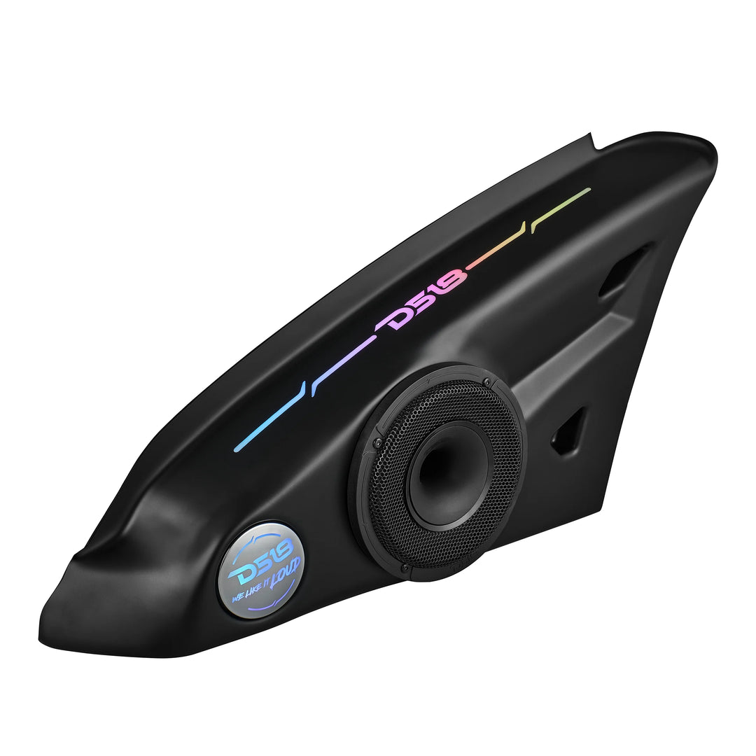 2015-up Polaris Slingshot - DS18 Armrest Pods with Digital LED Lights - Loaded with 2x 6.5" PRO-HY6.4MSL Speakers