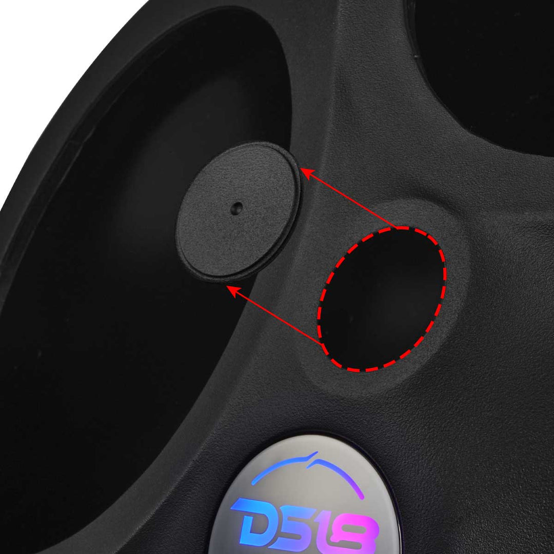 2015-up Polaris Slingshot - DS18 SLG-F82 Outside Fender Pods with LED Lights - Fits 4x 8" Speakers and 4x 2.3" Tweeters