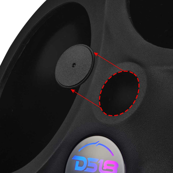 2015-up Polaris Slingshot - DS18 SLG-F82 Outside Fender Pods with LED Lights - Fits 4x 8" Speakers and 4x 2.3" Tweeters