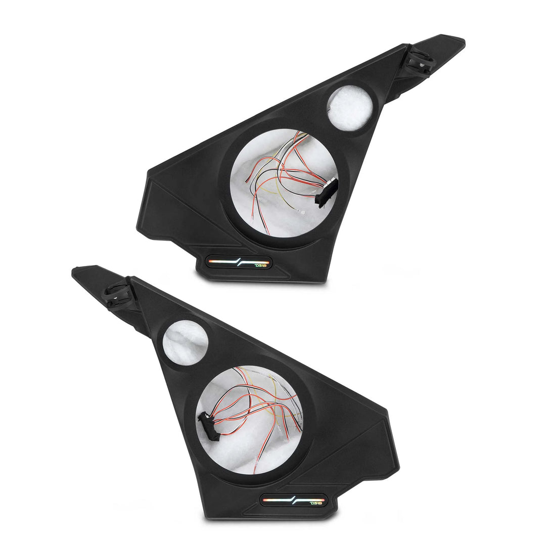 DS18 Kick Panel Speaker Pods with LEDs - Fits 2020-Up Polaris Slingshot