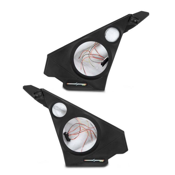 DS18 Kick Panel Speaker Pods with LEDs - Fits 2020-Up Polaris Slingshot