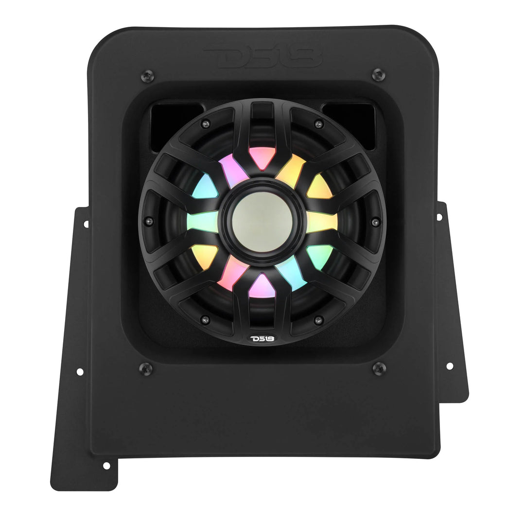 DS18 Sealed Enclosure with 10" Subwoofer and LEDs - Fits 2015-up Polaris Slingshot