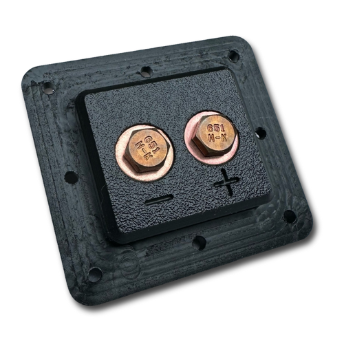 Placa terminal de caja de altavoz SMD de 1 canal con hardware de cobre 100% libre de oxígeno y bisel acrílico negro